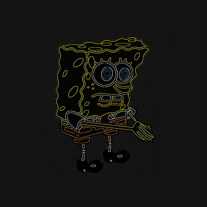 Bob esponja, bob esponja neon, neon, HD phone wallpaper