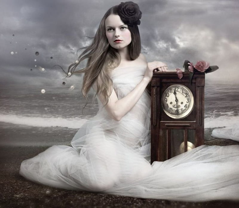 Time, magical, fantasy, girl, emotional, HD wallpaper | Peakpx