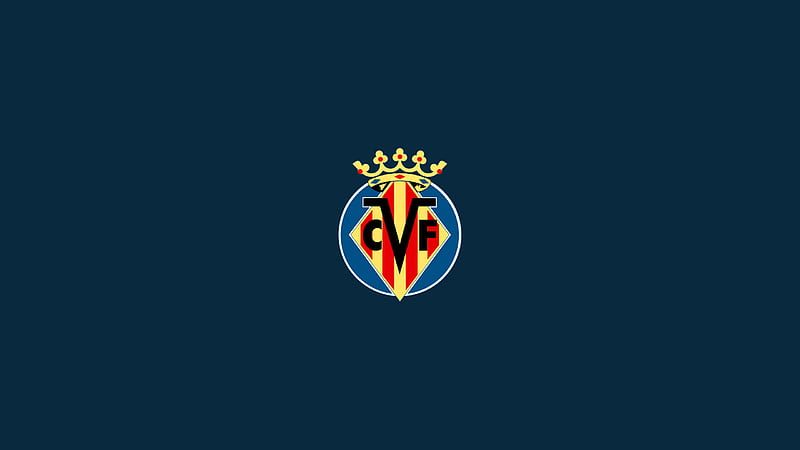 Blue Emblem Logo Soccer Villarreal CF, HD wallpaper