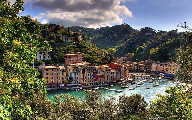 Riomaggiore, summer, harbor, sea, Italy, Europe, HD wallpaper