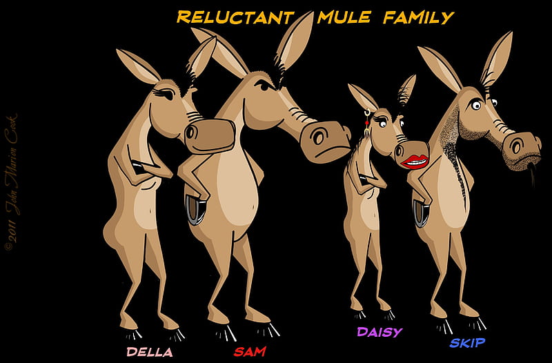 The reluctant mule and family, family, social, big ears, cartoon, mom and  pop, HD wallpaper | Peakpx