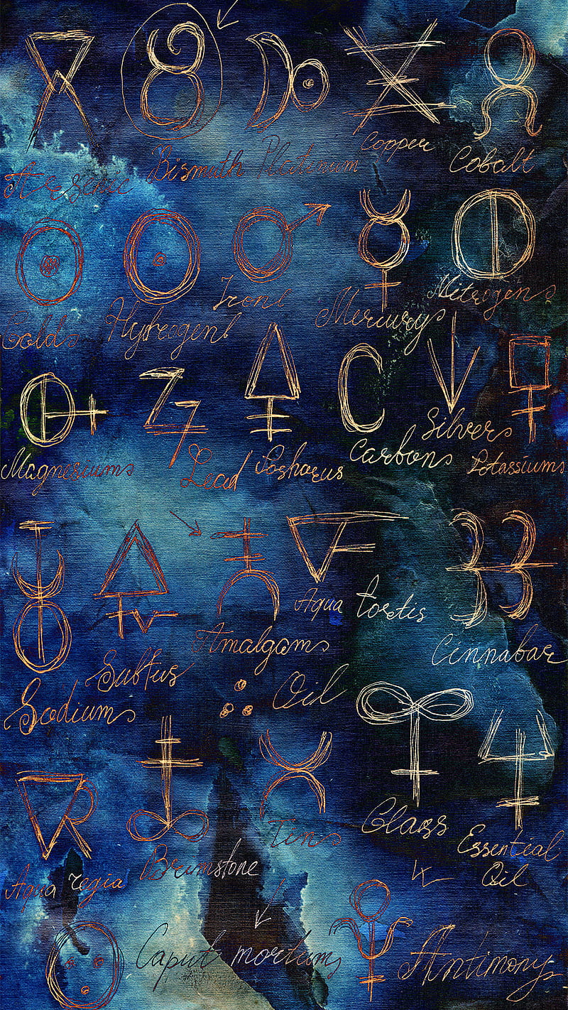 symbols, chemistry, witch craft, HD phone wallpaper