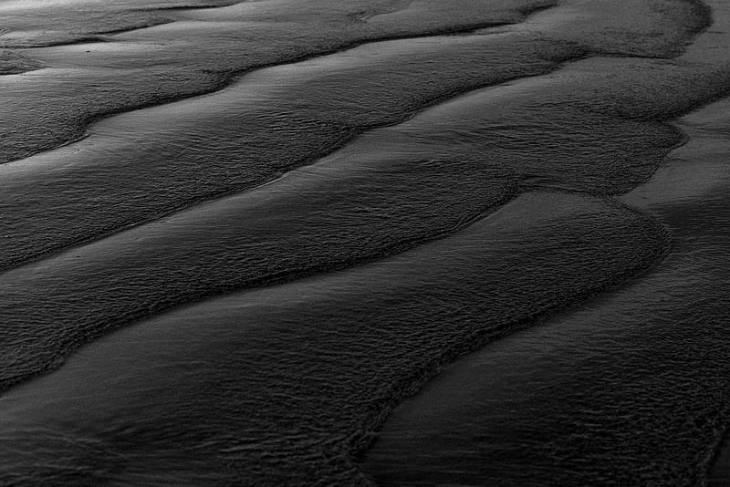 waves, water, bw, black, sea, HD wallpaper