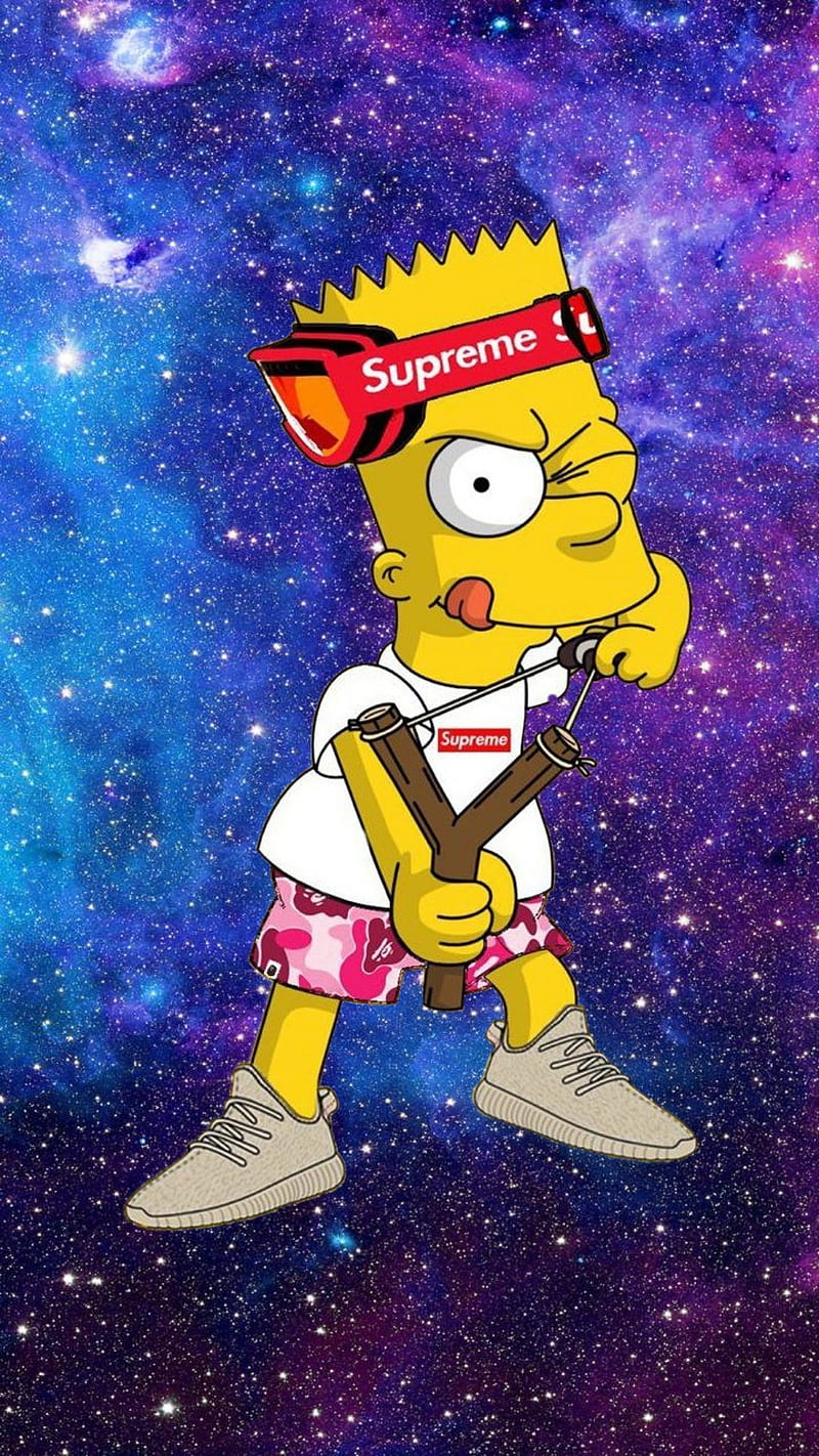 Bart simpson supreme, simpsons, surprme, HD phone wallpaper