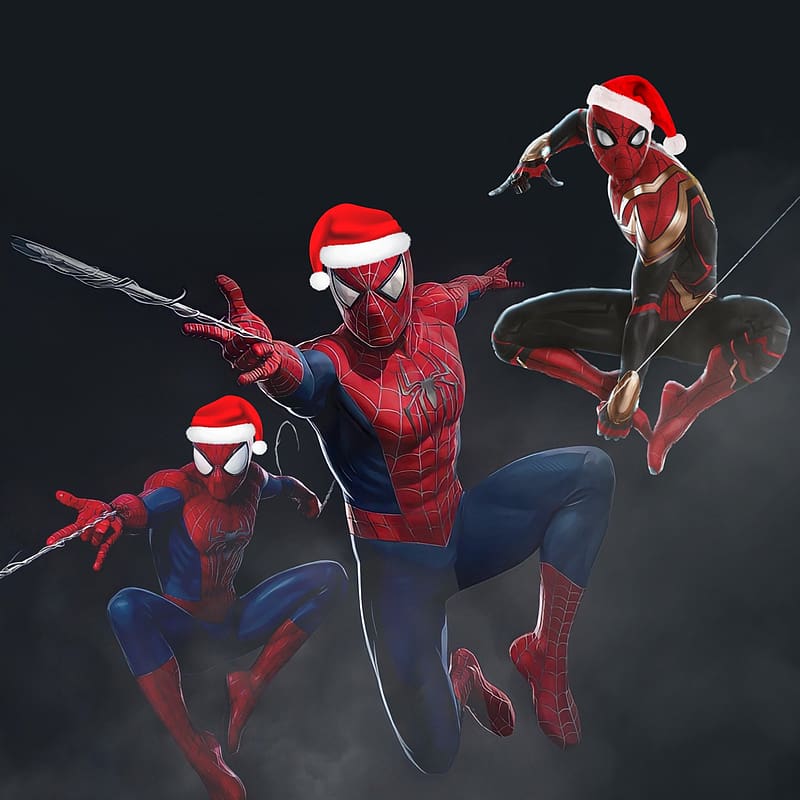 Wallpaper 4k Spiderman Santa Claus Wallpaper