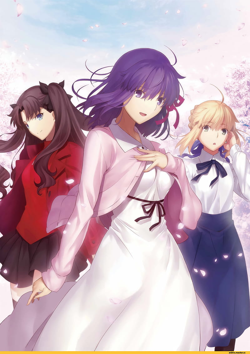 Fate Series, Fate/Stay Night, anime girls, Sakura Matou, Saber, Tohsaka Rin, Matou Sakura, HD phone wallpaper