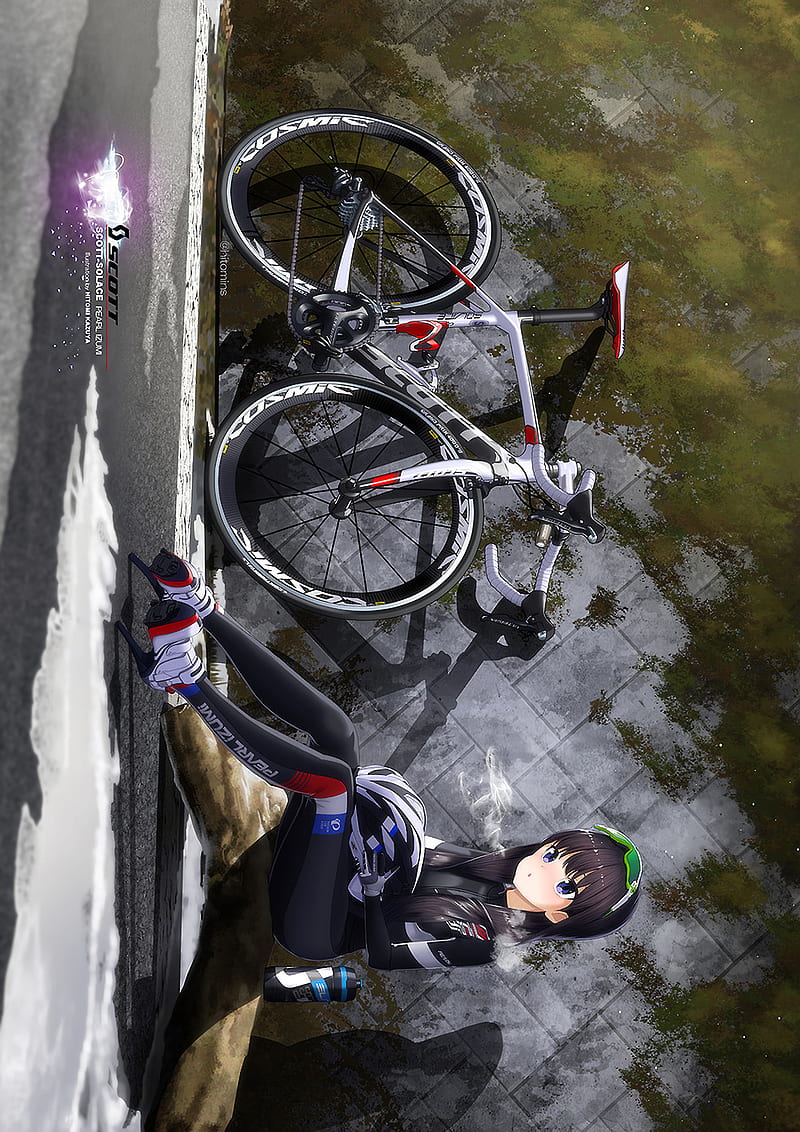 Anime cycling, anime girl, bike, cycle, downhill, motorcycle, mountain, HD  phone wallpaper | Peakpx