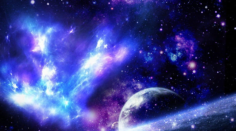 Beautiful Blue Nebula, BEAUTY, NEBULAS, SPACE, COSMOS, HD wallpaper