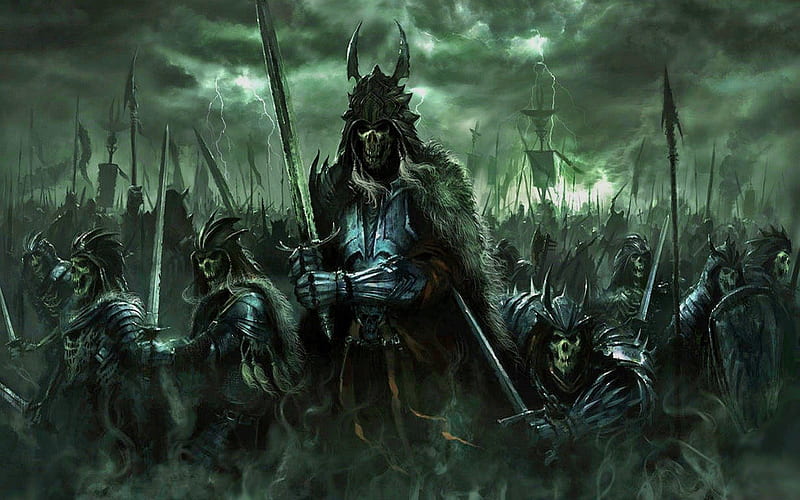Rise of the Undead, warriors, undead, fantasy, dark, HD wallpaper