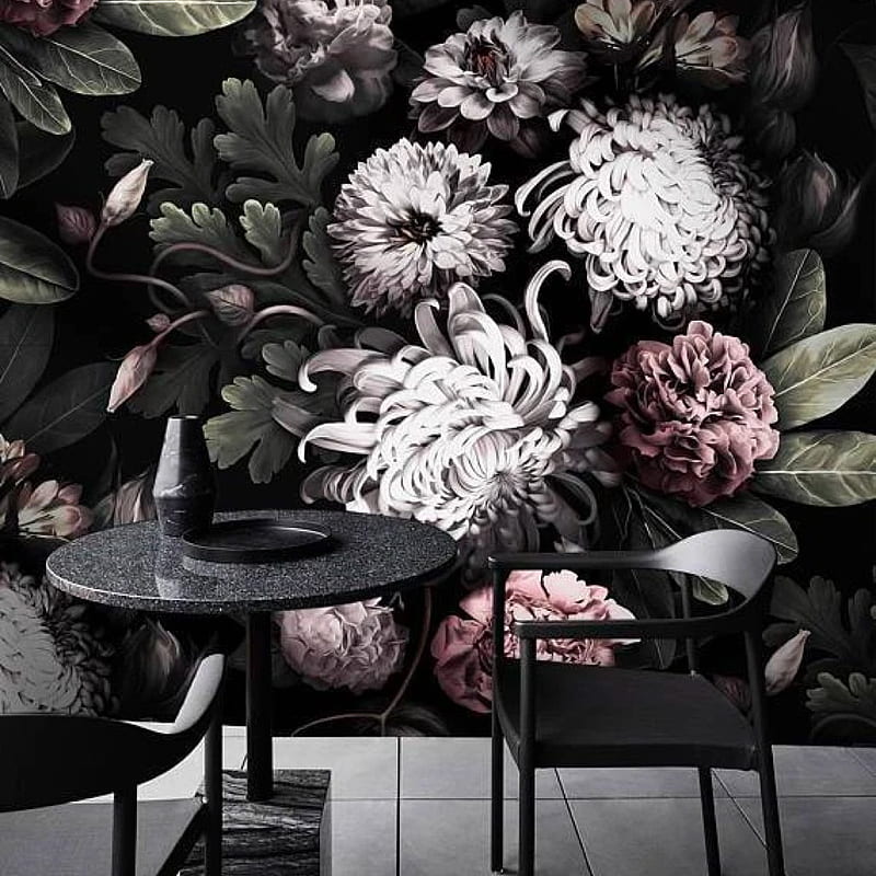 FLORAL – forBeginners, Black Floral Pattern, HD phone wallpaper | Peakpx