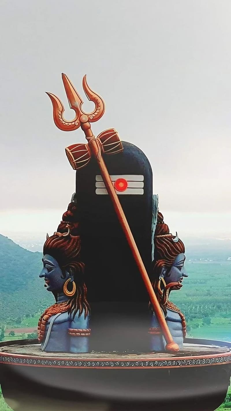 Trishul , Shiva Lingam, mahadev trishul, bhakti, HD phone wallpaper