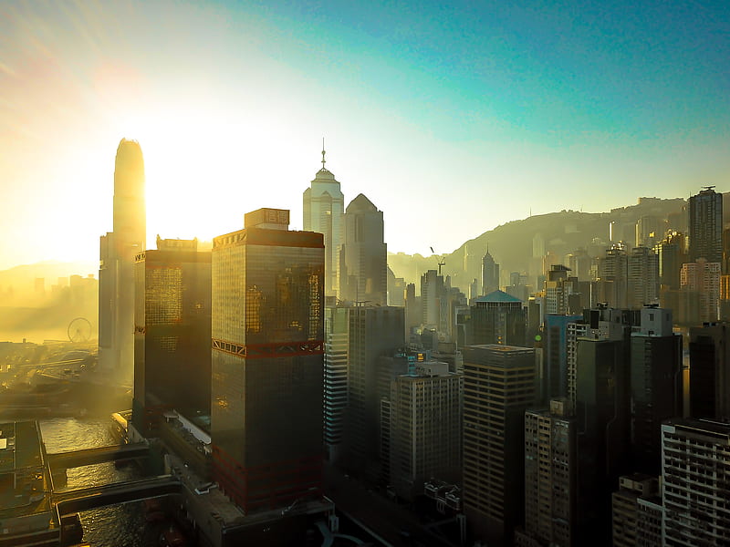 Hongkong Buildings Skycrapper City , hong-kong, world, city, skycrapper, buildings, HD wallpaper