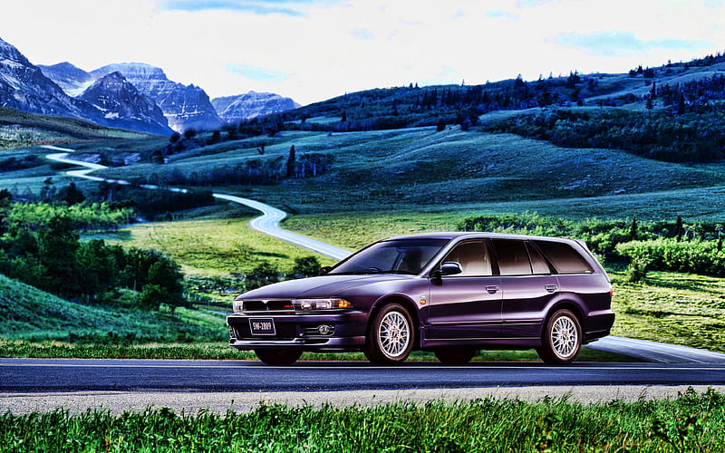 Mitsubishi Legnum VR-4 road, 1998 cars, EC5W, R, 1998 Mitsubishi Legnum, japanese cars, Mitsubishi, HD wallpaper