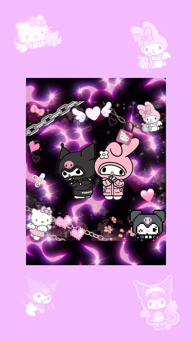 Kuromi Wallpaper 4K, Cartoon, Hello Kitty