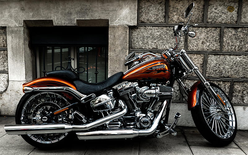 Harley-Davidson, luxury motorcycle, chopper, american cars, HD wallpaper