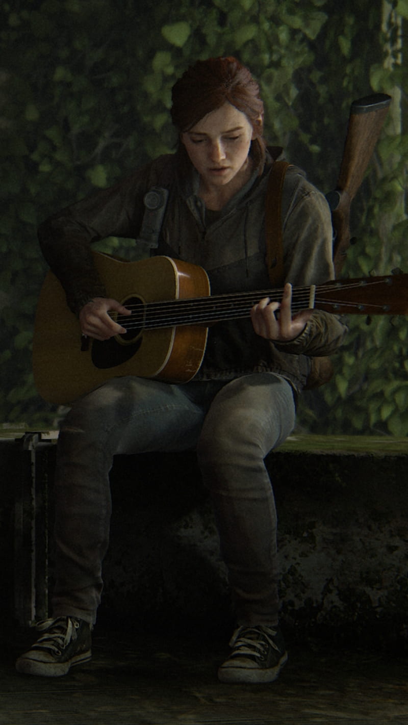 Wallpaper the city, guitar, skyscrapers, postapokalipsis, fan art, Ellie, the  last of us for mobile and desktop, section игры, resolution 1920x1080 -  download