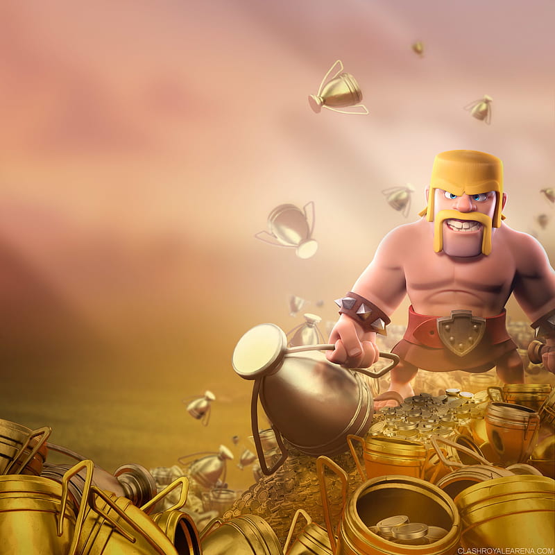 Barbarian Clash Of Clans , barbarian, clash-of-clans, supercell, games, HD phone wallpaper