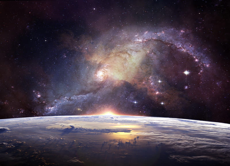 Planetscape Galaxy , galaxy, space, digital-universe, HD wallpaper