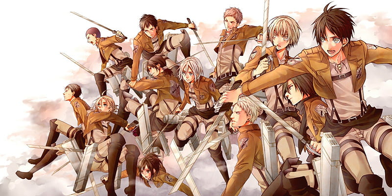 Attack on Titan, Survey Corps, Bloody, Anime, Action, HD wallpaper
