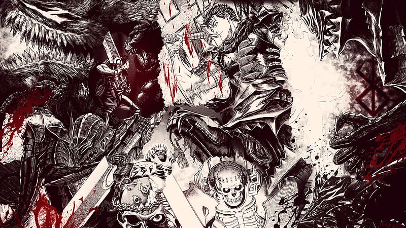Anime, Berserk, Guts (Berserk), Skull Knight (Berserk), Beherit (Berserk), HD wallpaper
