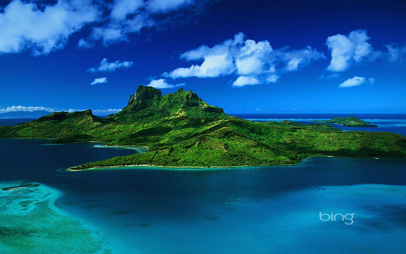 South Pacific island of Bora Bora, HD wallpaper