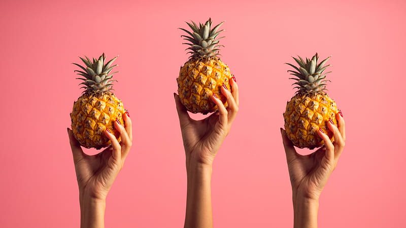Person Holding Pineapples, HD wallpaper