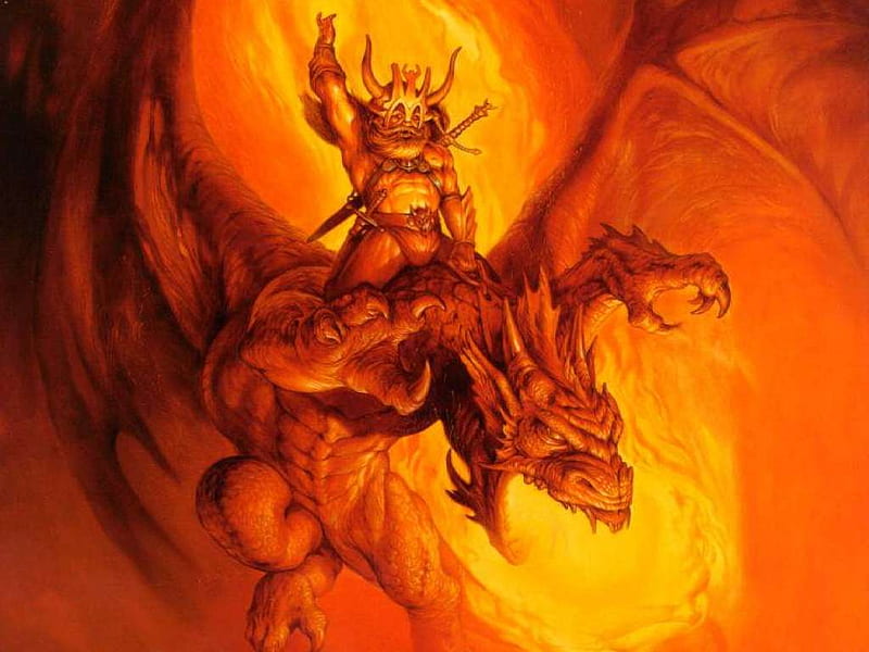 Red dragon, fire, red, fantasy, dragon, HD wallpaper | Peakpx