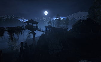 Metro Moon Ultra, Games, Other Games, Moon, Landscape, Night, Metro, Game, Moonlight, videogame, HD wallpaper