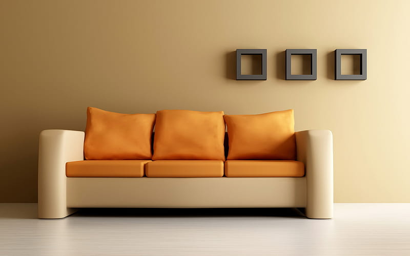 Modern design, architecture, house, interior, home, desenho, sofa, HD wallpaper