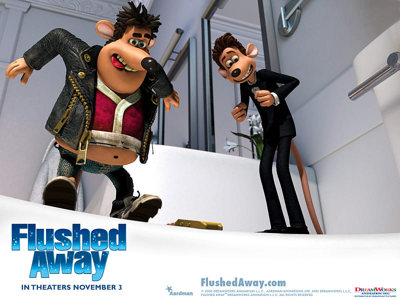 Untitled , animated, cartoon, flushed away, HD wallpaper