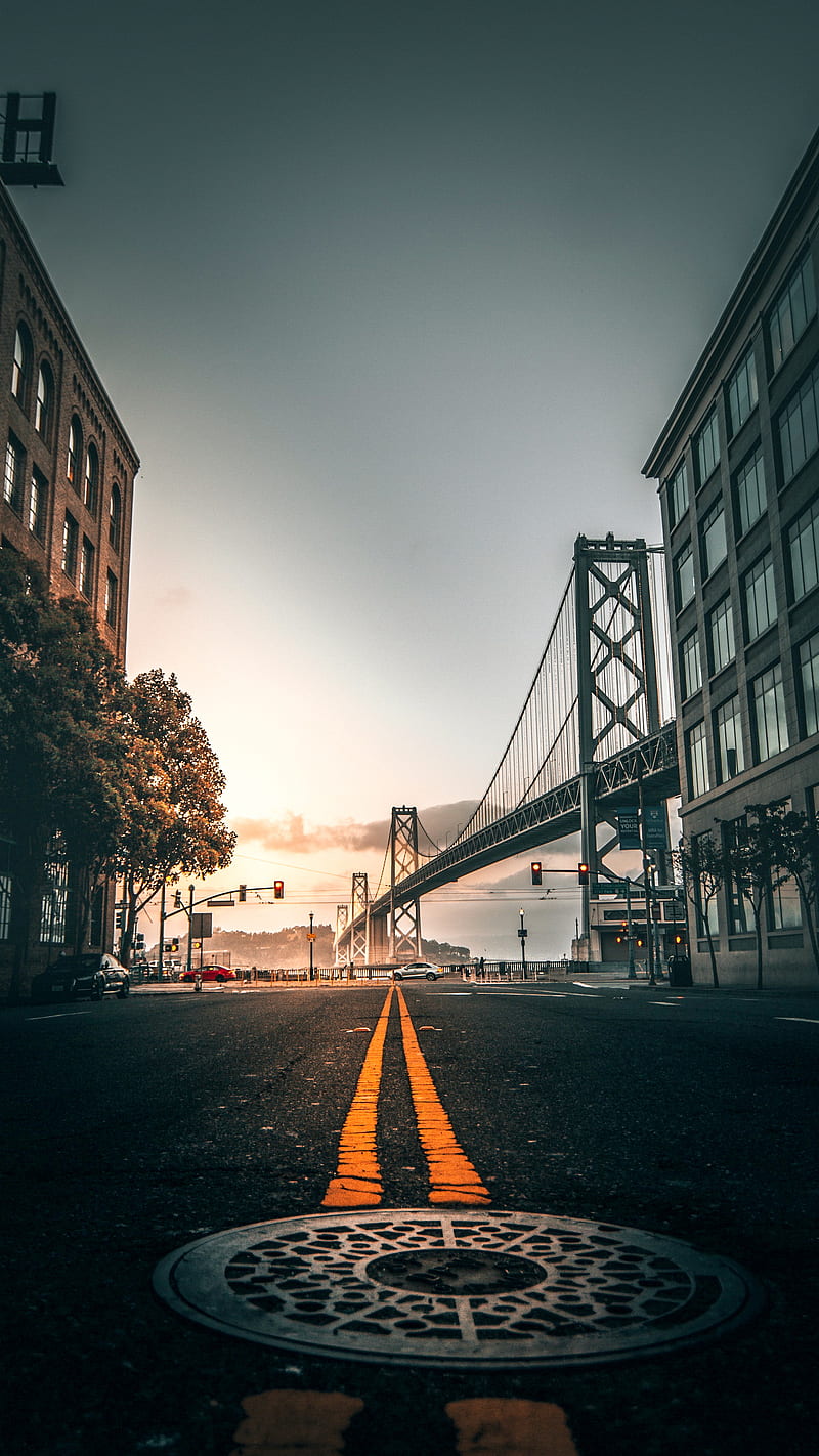 San Francisco, California, ciudad, calle, puente, puente Golden Gate,  grafía, Fondo de pantalla de teléfono HD | Peakpx
