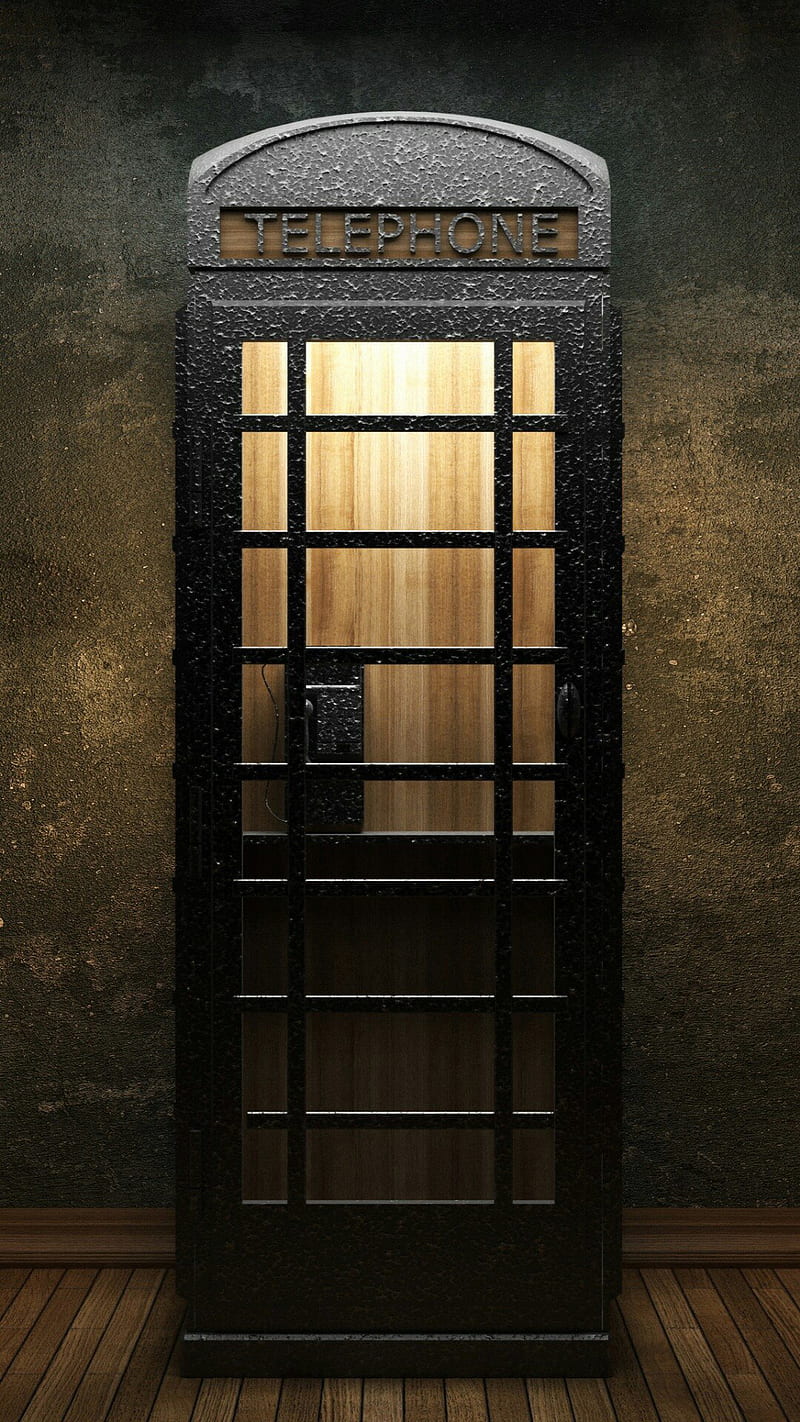 Phone cabinet, cabin, call, door, wood, HD phone wallpaper