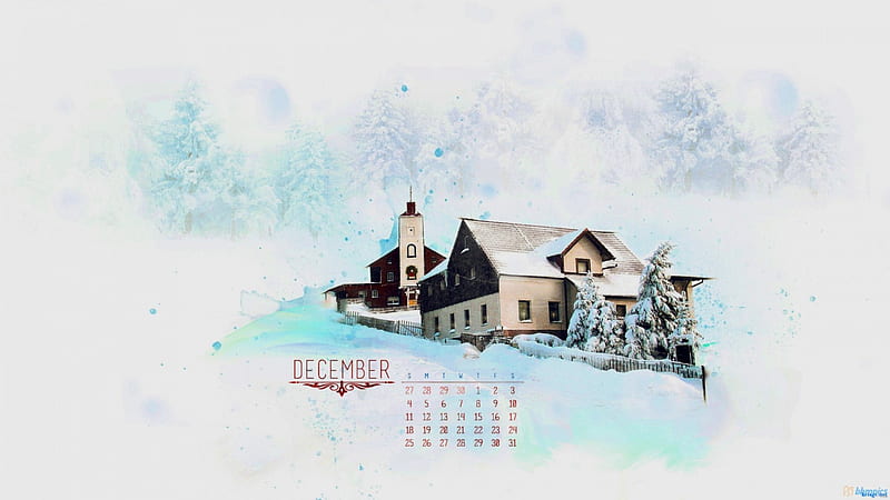 December 2012 Calendar, nature, calendars, winter, december, HD wallpaper