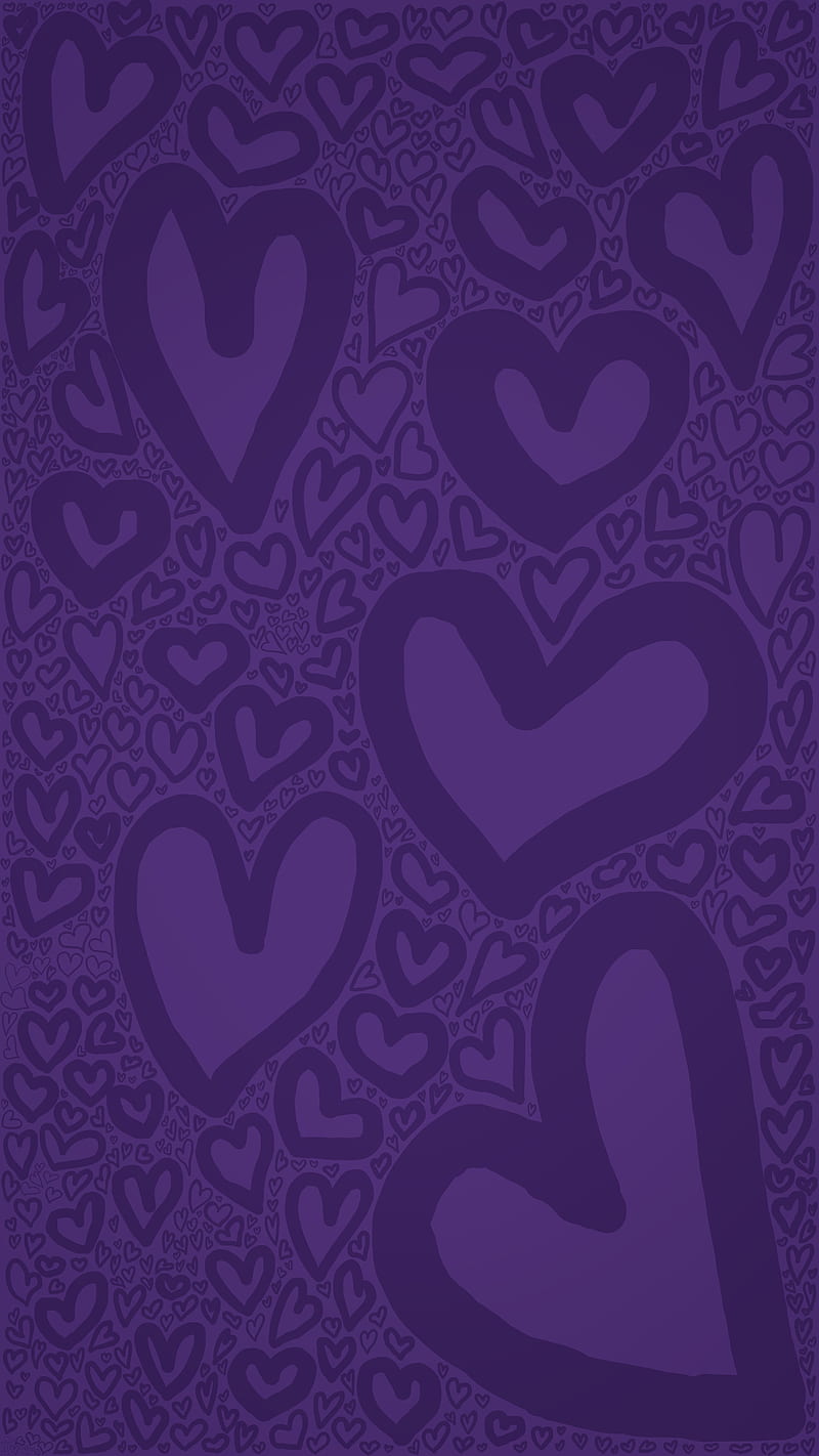 corazones, cute, doodle, girly, love, purple, romance, scribble, valentine, valentines day, HD phone wallpaper