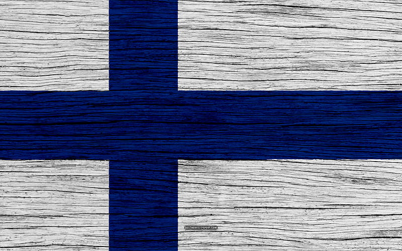 Flag of Finland Europe, wooden texture, Finnish flag, national symbols, Finland flag, art, Finland, HD wallpaper