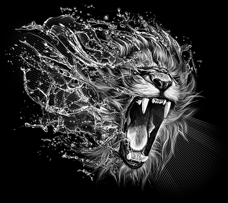 Lion, cool, furioso, leon, HD wallpaper