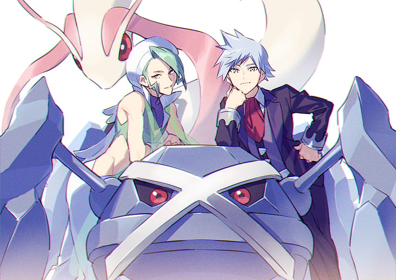 Pokémon, Pokémon Ruby & Sapphire , Wallace (Pokémon) , Steven Stone (Pokémon) , Metagross (Pokémon) , Milotic (Pokémon), HD wallpaper