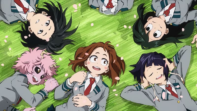 Anime, My Hero Academia, Ochaco Uraraka, Mina Ashido, Momo Yaoyorozu, Kyōka Jirō, Tooru Hagakure, Tsuyu Asui, HD wallpaper