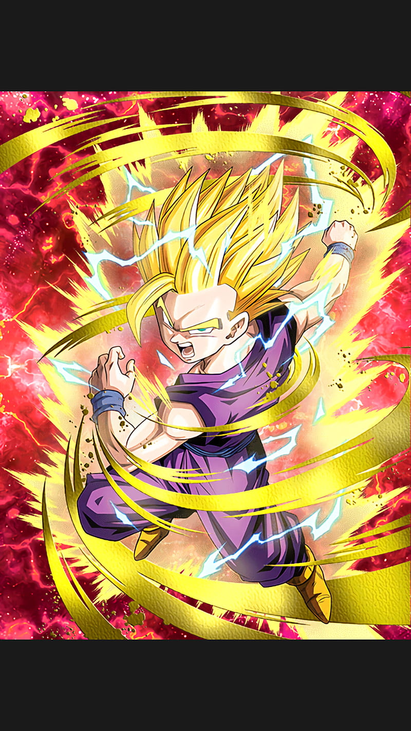 Gohan ssj2 rage, dragon ball, goku, son gohan, son goku, HD phone wallpaper