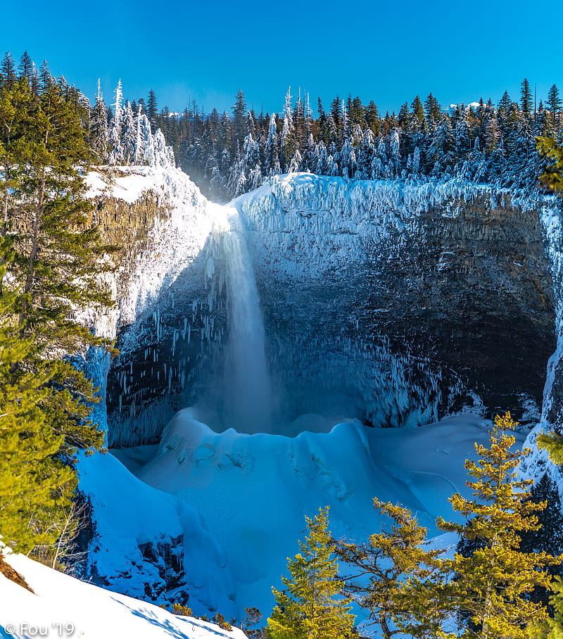 waterfall, frozen, ice, landscape, winter, HD phone wallpaper