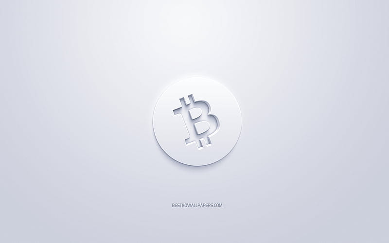 Bitcoin Cash logo, 3d white logo, 3d art, white background, cryptocurrency, Bitcoin Cash, finance concepts, business, HD wallpaper