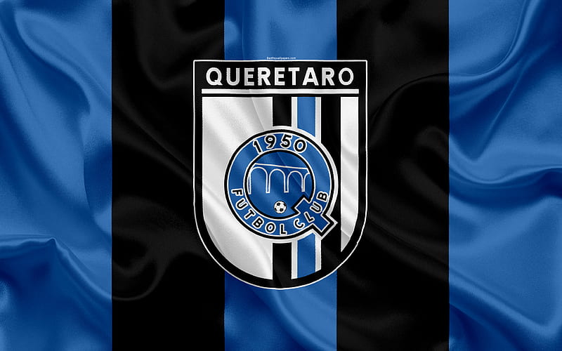 Queretaro FC Mexican football club, emblem, Queretaro logo, sign, football, Primera Division, Mexican football championship, Santiago de Queretaro, Mexico, silk flag, HD wallpaper
