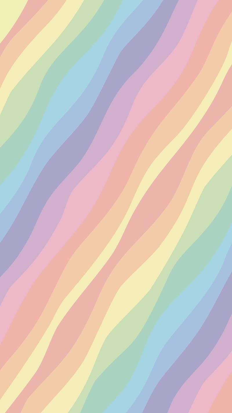 Phone . 'Rainbow Pastel wave'. Rainbow background, Paste in 2022. Rainbow  background, HD phone wallpaper | Peakpx