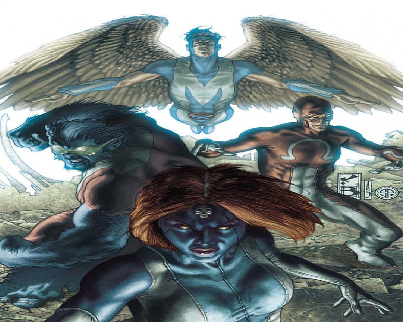 Dark X-Men, weapon omega, mystique, dark beast, mimic, HD wallpaper