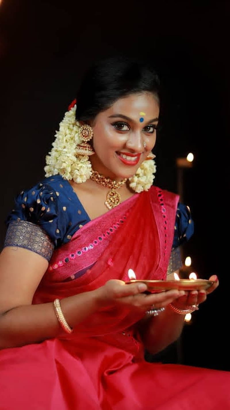 Gowri gopan, saree love, mallu model, HD phone wallpaper | Peakpx