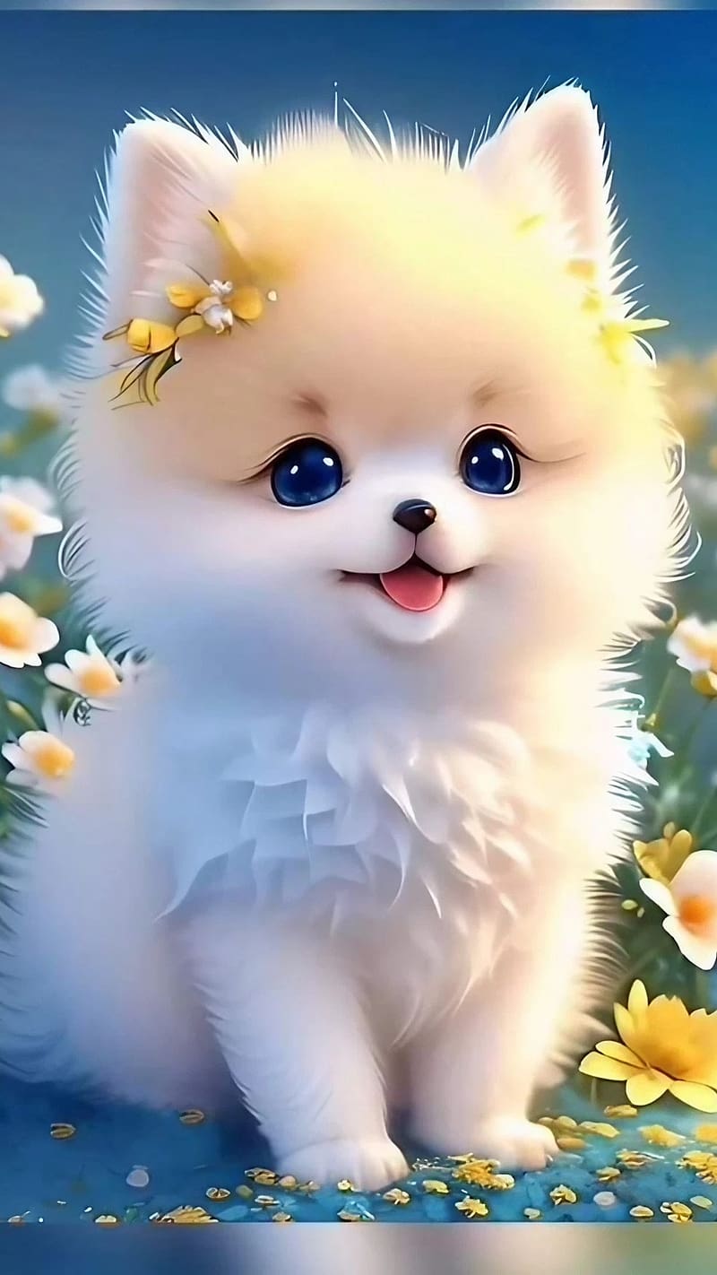 Cute Dog For, Cute White Puupy, puupy dog, pet animal, HD phone ...
