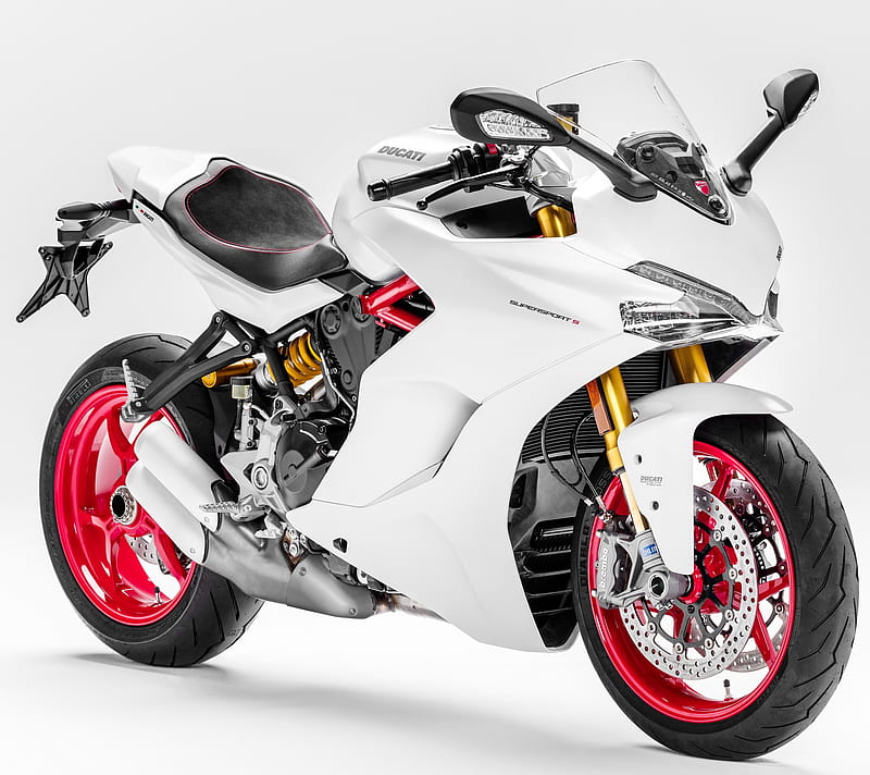 Ducati, black, italy, motorbike, red, superbike, white, HD wallpaper