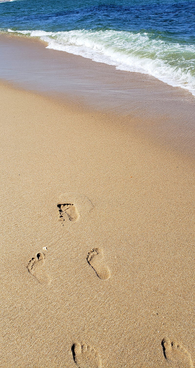 1920x1080px, 1080P free download | Footprints, beach, beaches, foot ...