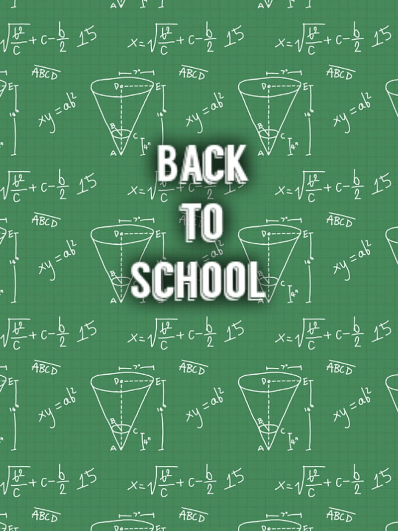 Back to school, chalkboard, green, saying, school, HD phone wallpaper