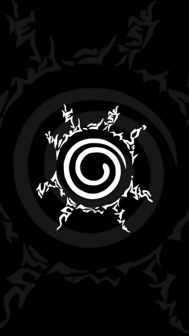 Eight Sign Seal, anime, black, jitsu, manga, naruto, shippudin, HD phone wallpaper